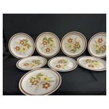 AUTUMN COLLECTION WHEAT FLOWER PLATES W/BOX