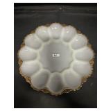 ANCHOR HOCKING MILK GLASS DEVILED EGG TRAY