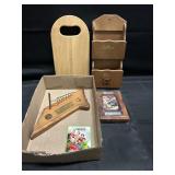 VINTAGE BOX LOT-LETTER ORGANIZER AND MORE