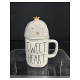 New Rae Dunn Tweet Heart Mug w/Topper