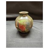 Hand Carved Pottery Vase Sgraffito Technique