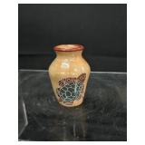 Unmarked Sgraffito Vase w/sea turtle motif