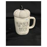 New Rae Dunn Pumpkin Patch Mug w/Topper