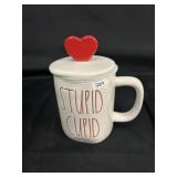 New Rae Dunn Stupid Cupid Mug w/Topper
