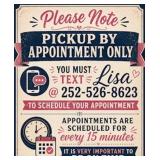 Pickup by Appointment Only