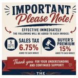 Sales Tax and Buyer's Premium Added to Invoice
