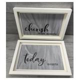 SWEET BIRD & CO WOOD FRAMED WALL ART