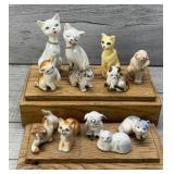 VINTAGE COLLECTIBLE CAT FIGURINES BONE CHINA