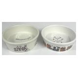 CERAMIC CAT FOOD BOWLS HOLIDAY THEMED