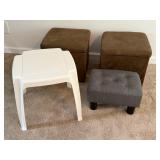 STORAGE OTTOMANS FOOT STOOL SIDE TABLE