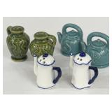 TEA KETTLE TEAPOT JUG SALT & PEPPER SHAKERS