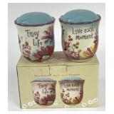 CRACKER BARREL ENJOY LIFE SALT & PEPPER SHAKERS