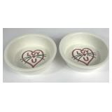 ALLY'S LINE CAT FOOD BOWLS CERAMIC
