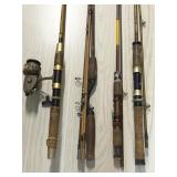 VINTAGE FISHING RODS DIAWA REEL WONDEROD PFLUEGER