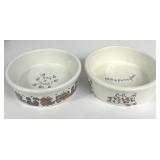 CERAMIC CAT FOOD BOWLS HOLIDAY THEMED