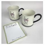 COOL CAT CLAY ART COFFEE MUGS KITTY NOTEPAD