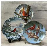 KNOWLES CHINA COLLECTIBLE PLATES CARDINAL BIRDS