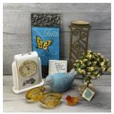 HOME DECOR BIRDS CLOCK CANDLE HOLDERS CHRISTIAN