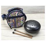 FLATSONS STEEL TONGUE DRUM W CARRY CASE W MALLETS