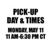 LOCAL PICKUP MONDAY MAY 11, 2026 11AM - 6:30PM