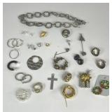 ASSORTED FASHION JEWELRY BRACELET EARRINGS PINS