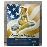 AUTOLITE AVIATION SPARK PLUGS METAL SIGN
