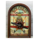 KOLOSKIS FANTASTIC FLYING SERVICE WOOD SIGN