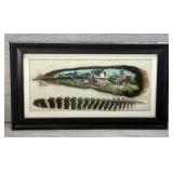 HAND PAINTED FEATHER JUAN LEE GASSER SMYRNA TN