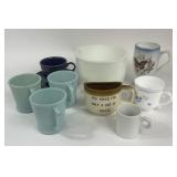 MUGS & MIXING BOWL FIRE KING HOMER LAUGHLIN FIESTA