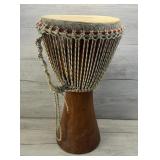 24' HAND CARVED DJEMBE DRUM W ROPE TUNING