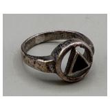 925 STERLING SILVER W STONE ONYX? RING
