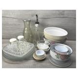 GLASSWARE COOKWARE DISHES STONEWARE
