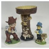 COWBOY GUNSLINGER BOY AT MAILBOX FIGURINES