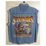 V TWIN MOTORCYCLE APPAREL DENIM SLEEVELESS SHIRT