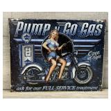 PUMP N GO GAS METAL WALL DECOR