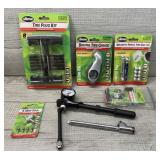 TIRE CARE GAUGES PLUG KIT 4 WAY TOOL AIR PUMP