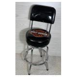 HARLEY DAVIDSON BAR & SHIELD BAR STOOL W BACKREST