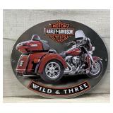 HARLEY DAVIDSON WILD & THREE METAL WALL ART
