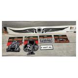 HOT LEATHERS PATCHES & HARLEY DAVIDSON DECAL