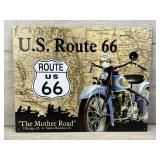 US ROUTE 66 METAL SIGN WALL ART