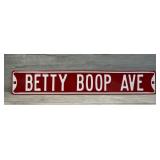 BETTY BOOP AVE METAL STREET SIGN 36' X 6'