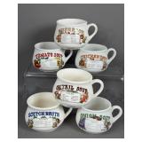 VINTAGE CERAMIC SOUP MUGS W RECIPES