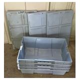 BUCKHORN STORAGE TOTES WITH LIDS X 3