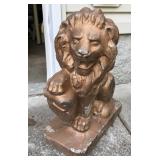 ~21' CONCRETE LION STATUE GARDEN DECOR HEAVY!
