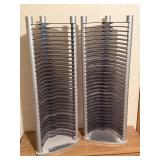 PAIR OF VINTAGE ATLANTIC 30 SLOT CD TOWERS