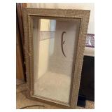 VINTAGE WOOD FRAMED WALL MIRROR