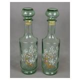 1960'S MCM GLASS DECANTERS W STOPPERS