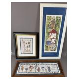 FRAMED BIRD HOUSE PRINTS WALL DECOR