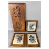 VINTAGE WALL DECOR WOOD BOARD ART