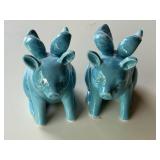 CERAMIC FLYING PIGS SET OF 2